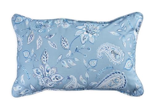 Maison d' Hermine Decorative Pillow Cover 100% Cotton, Toile Cushion Cover with Invisible Zipper for Bed, Living Room, Home Décor, Office, Sofa, The Miller - Denim - Spring/Summer (18"x18")