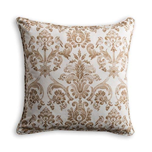 Maison d' Hermine Decorative Pillow Cover 100% Cotton, Toile Cushion Cover with Invisible Zipper for Bed, Living Room, Home Décor, Office, Sofa, The Miller - Denim - Spring/Summer (18"x18")