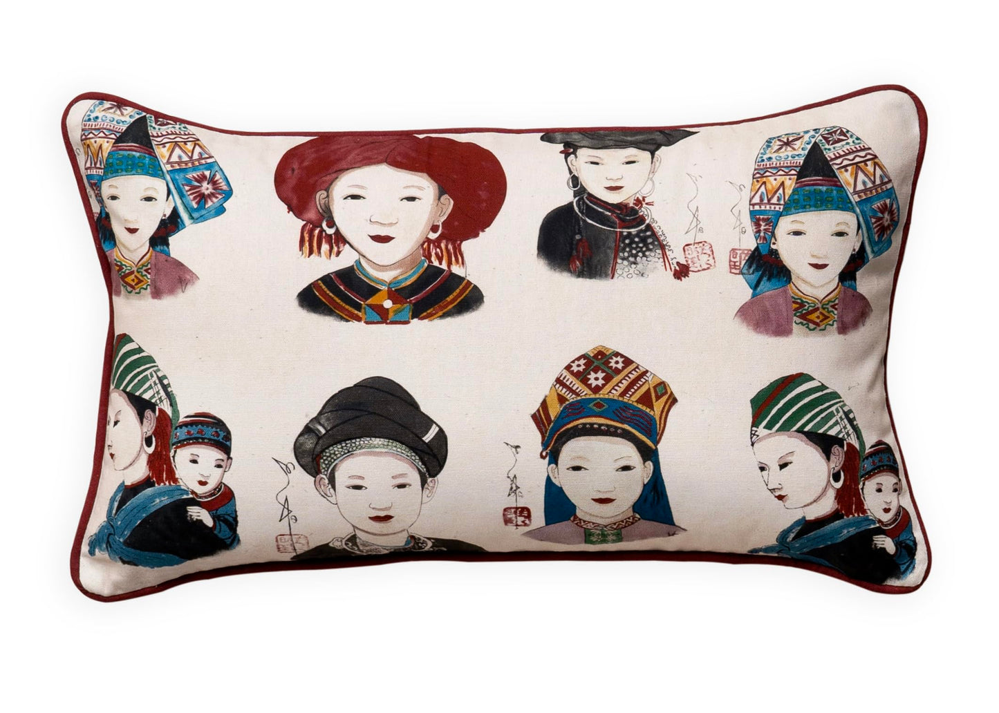 Maison d' Hermine Decorative Pillow Cover 100% Cotton, Toile Cushion Cover with Invisible Zipper for Bed, Living Room, Home Décor, Office, Sofa, The Miller - Denim - Spring/Summer (18"x18")