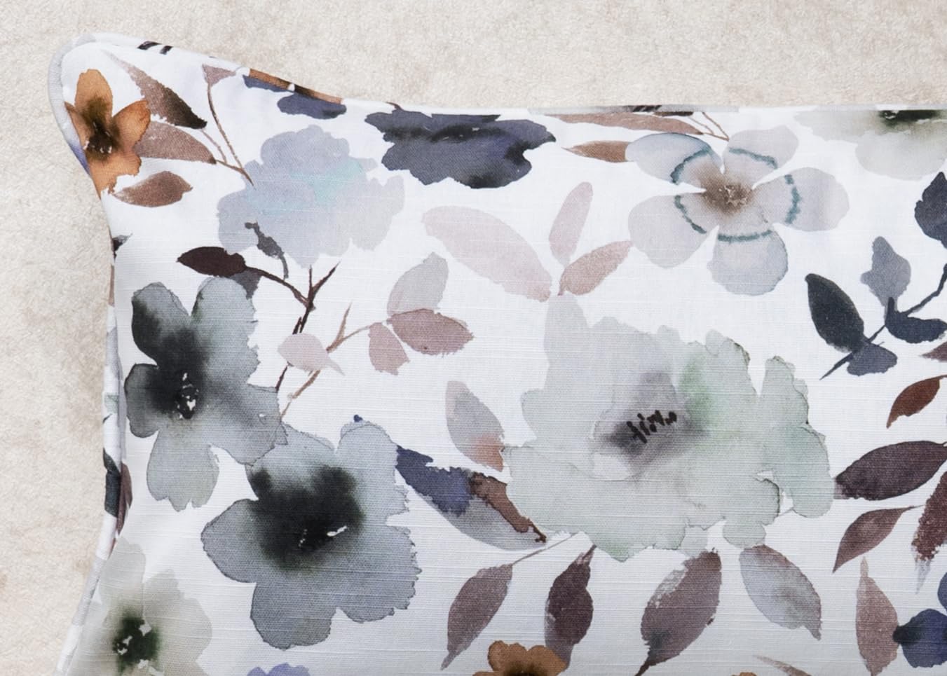 Maison d' Hermine Decorative Pillow Cover 100% Cotton, Toile Cushion Cover with Invisible Zipper for Bed, Living Room, Home Décor, Office, Sofa, The Miller - Denim - Spring/Summer (18"x18")