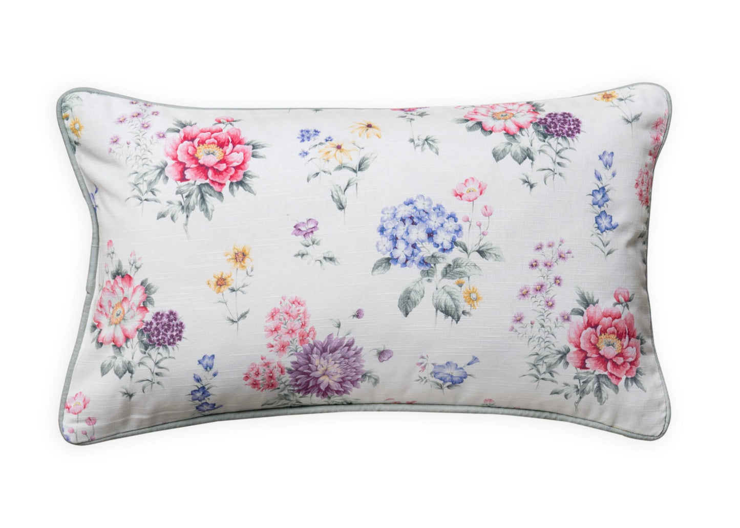 Maison d' Hermine Decorative Pillow Cover 100% Cotton, Toile Cushion Cover with Invisible Zipper for Bed, Living Room, Home Décor, Office, Sofa, The Miller - Denim - Spring/Summer (18"x18")