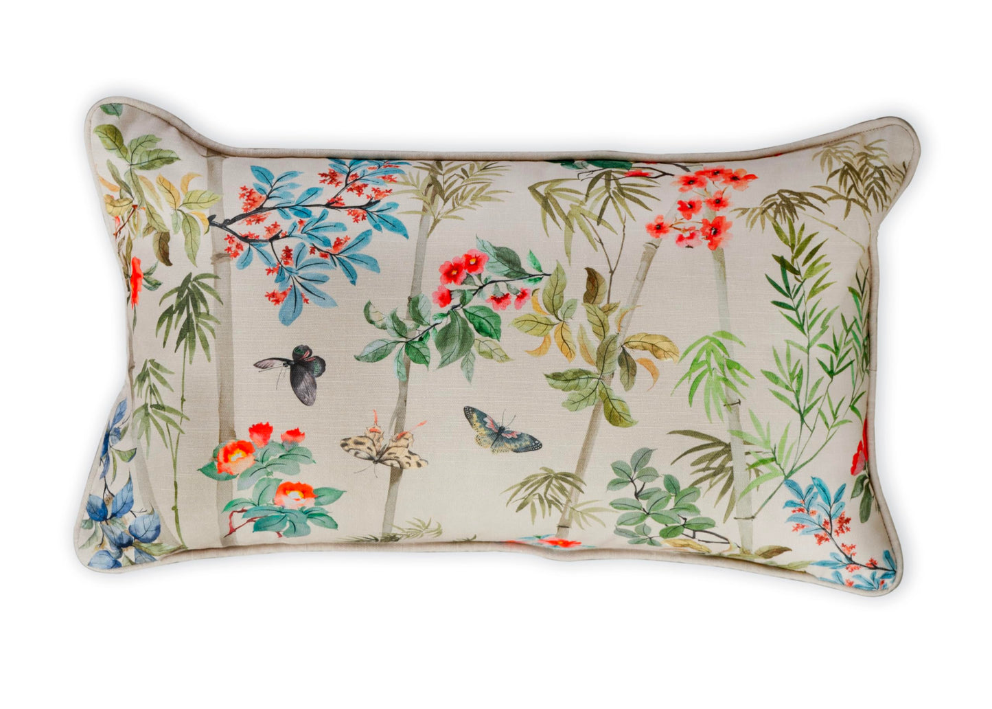 Maison d' Hermine Decorative Pillow Cover 100% Cotton, Toile Cushion Cover with Invisible Zipper for Bed, Living Room, Home Décor, Office, Sofa, The Miller - Denim - Spring/Summer (18"x18")