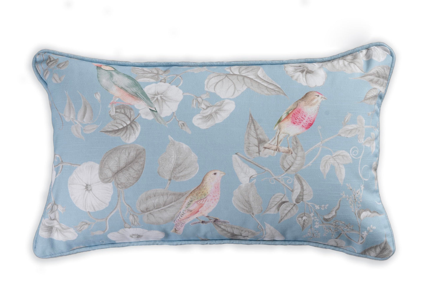 Maison d' Hermine Decorative Pillow Cover 100% Cotton, Toile Cushion Cover with Invisible Zipper for Bed, Living Room, Home Décor, Office, Sofa, The Miller - Denim - Spring/Summer (18"x18")