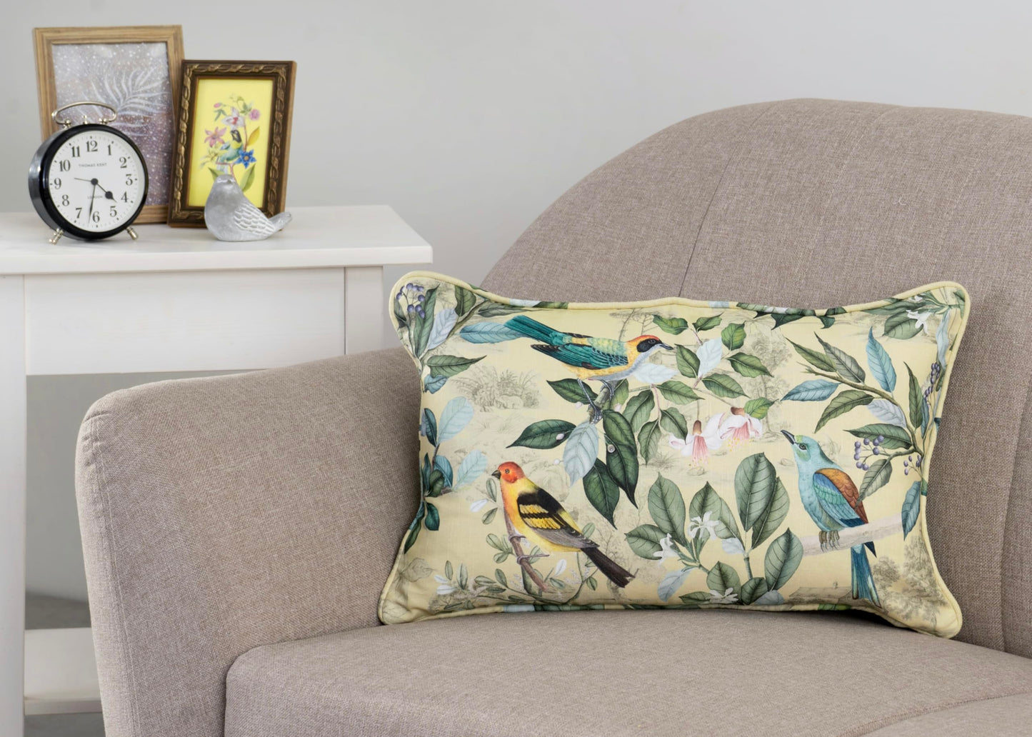 Maison d' Hermine Decorative Pillow Cover 100% Cotton, Toile Cushion Cover with Invisible Zipper for Bed, Living Room, Home Décor, Office, Sofa, The Miller - Denim - Spring/Summer (18"x18")