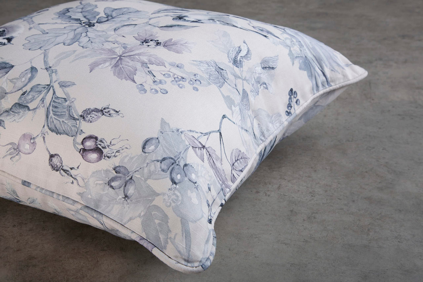 Maison d' Hermine Decorative Pillow Cover 100% Cotton, Toile Cushion Cover with Invisible Zipper for Bed, Living Room, Home Décor, Office, Sofa, The Miller - Denim - Spring/Summer (18"x18")