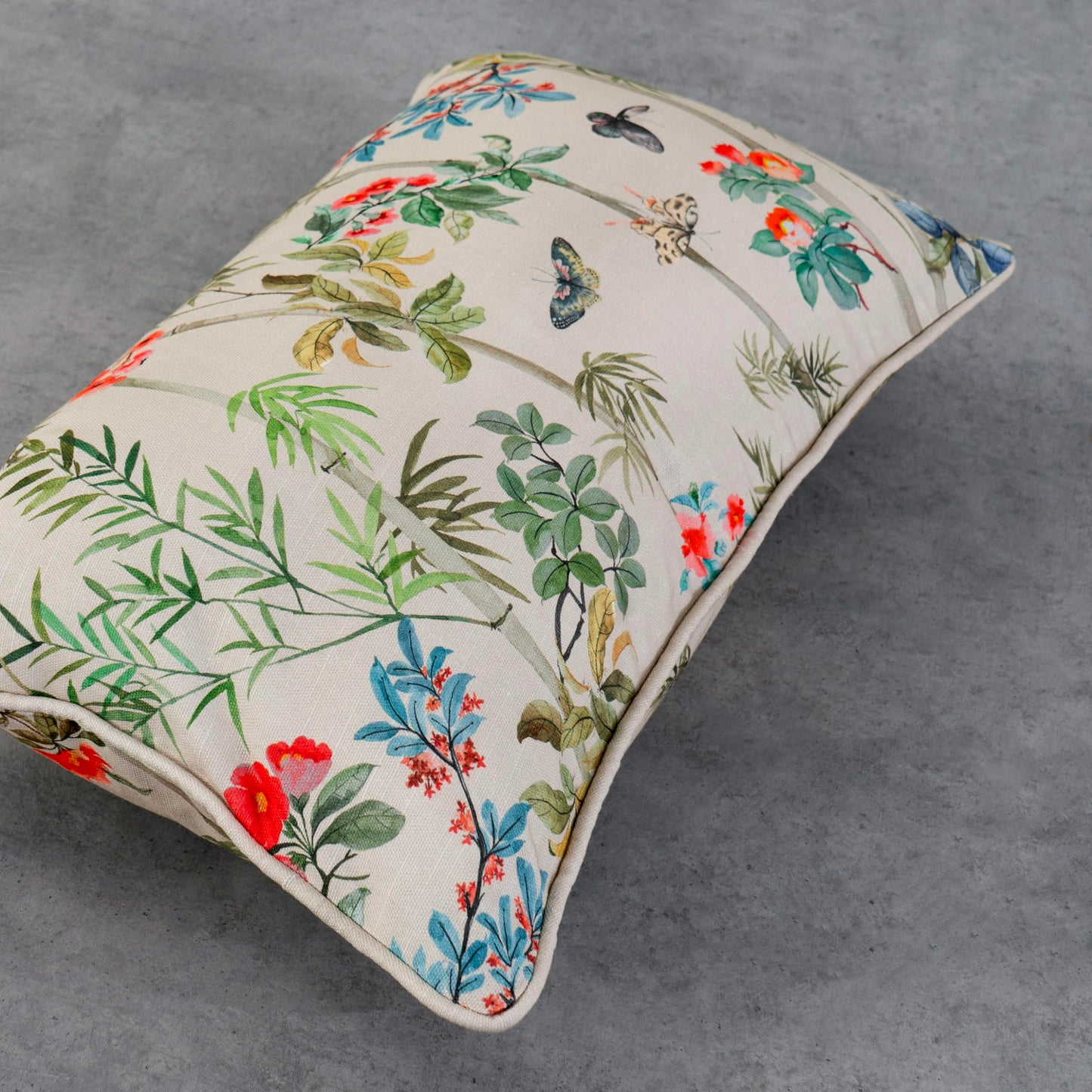 Maison d' Hermine Decorative Pillow Cover 100% Cotton, Toile Cushion Cover with Invisible Zipper for Bed, Living Room, Home Décor, Office, Sofa, The Miller - Denim - Spring/Summer (18"x18")