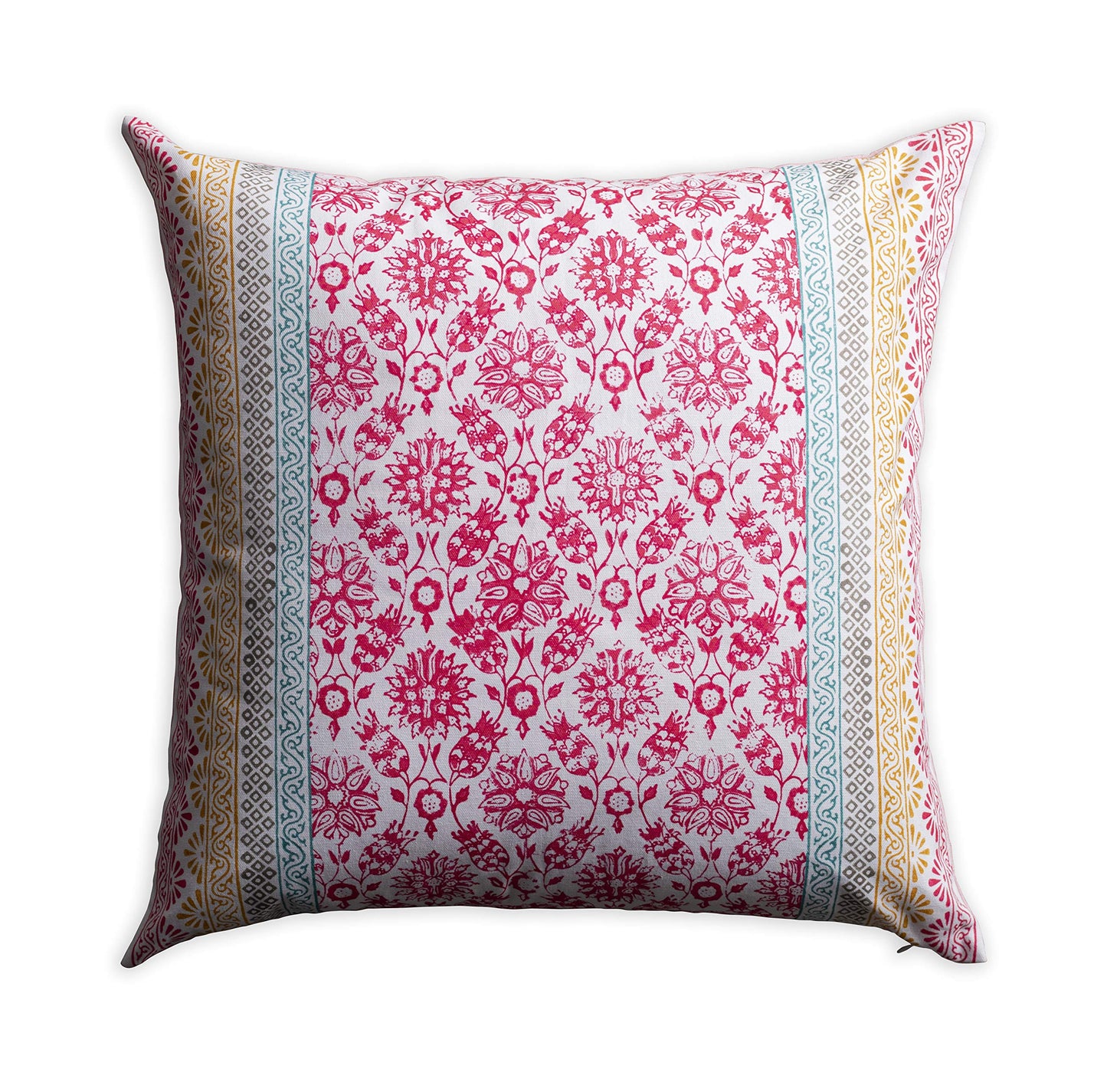 Maison d' Hermine Decorative Pillow Cover 100% Cotton, Toile Cushion Cover with Invisible Zipper for Bed, Living Room, Home Décor, Office, Sofa, The Miller - Denim - Spring/Summer (18"x18")