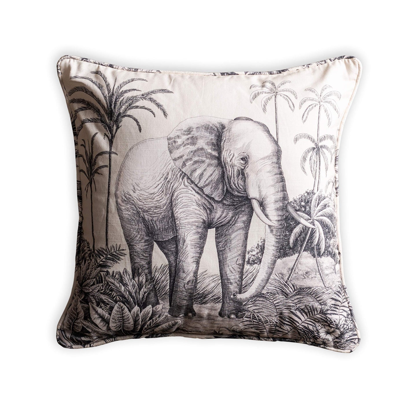 Maison d' Hermine Decorative Pillow Cover 100% Cotton, Toile Cushion Cover with Invisible Zipper for Bed, Living Room, Home Décor, Office, Sofa, The Miller - Denim - Spring/Summer (18"x18")