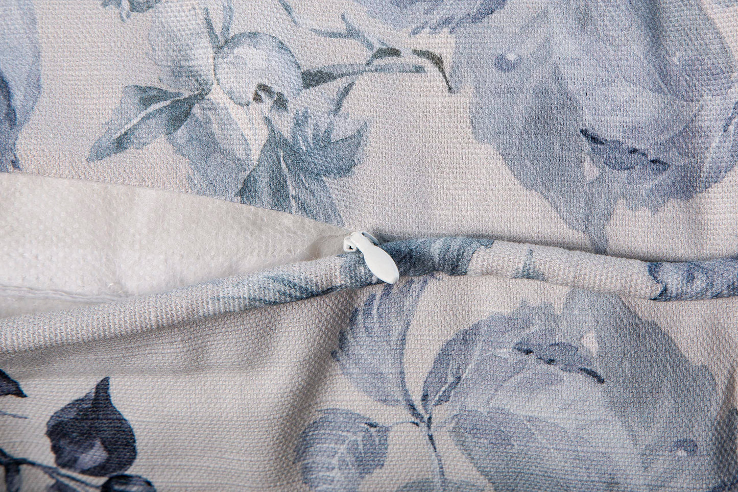 Maison d' Hermine Decorative Pillow Cover 100% Cotton, Toile Cushion Cover with Invisible Zipper for Bed, Living Room, Home Décor, Office, Sofa, The Miller - Denim - Spring/Summer (18"x18")