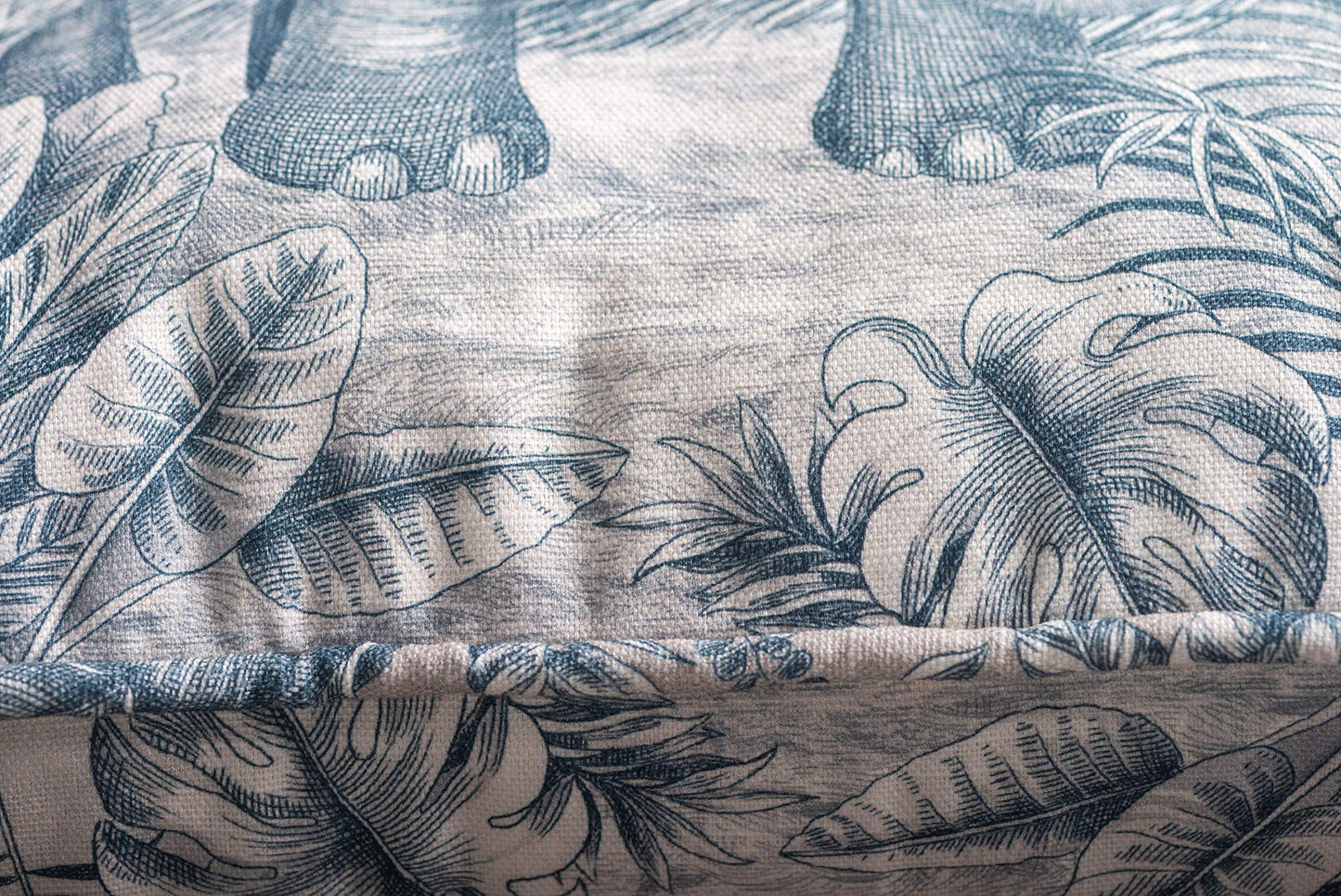 Maison d' Hermine Decorative Pillow Cover 100% Cotton, Toile Cushion Cover with Invisible Zipper for Bed, Living Room, Home Décor, Office, Sofa, The Miller - Denim - Spring/Summer (18"x18")