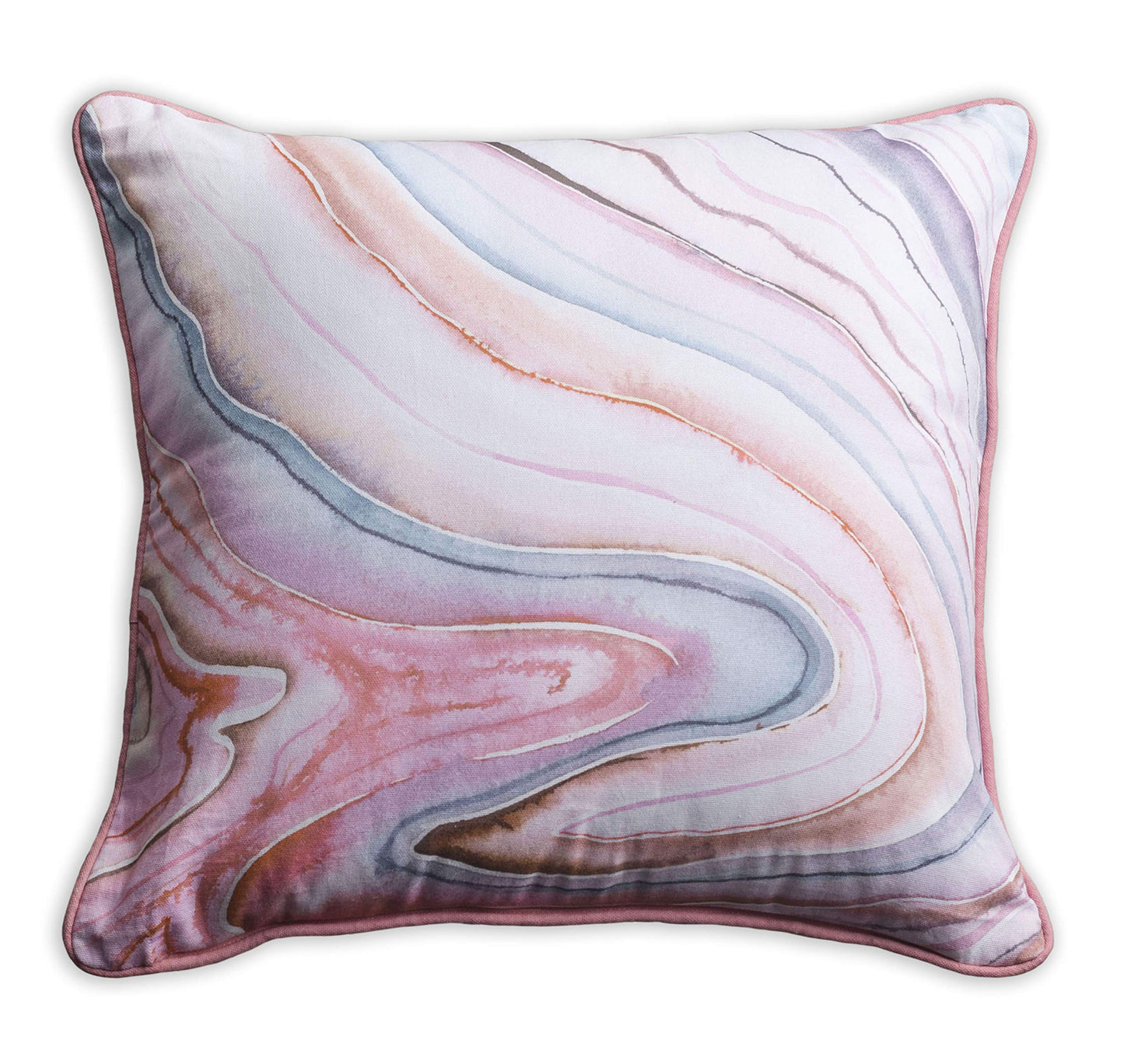 Maison d' Hermine Decorative Pillow Cover 100% Cotton, Toile Cushion Cover with Invisible Zipper for Bed, Living Room, Home Décor, Office, Sofa, The Miller - Denim - Spring/Summer (18"x18")