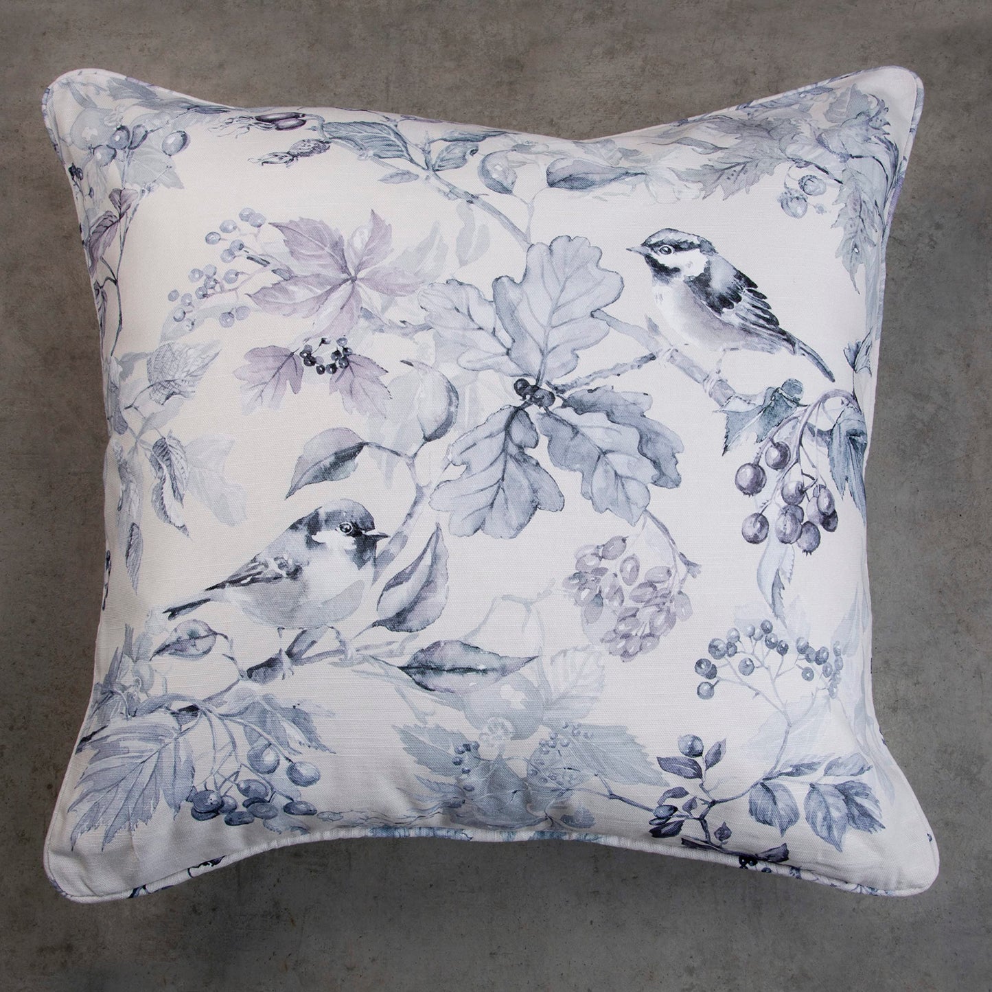 Maison d' Hermine Decorative Pillow Cover 100% Cotton, Toile Cushion Cover with Invisible Zipper for Bed, Living Room, Home Décor, Office, Sofa, The Miller - Denim - Spring/Summer (18"x18")