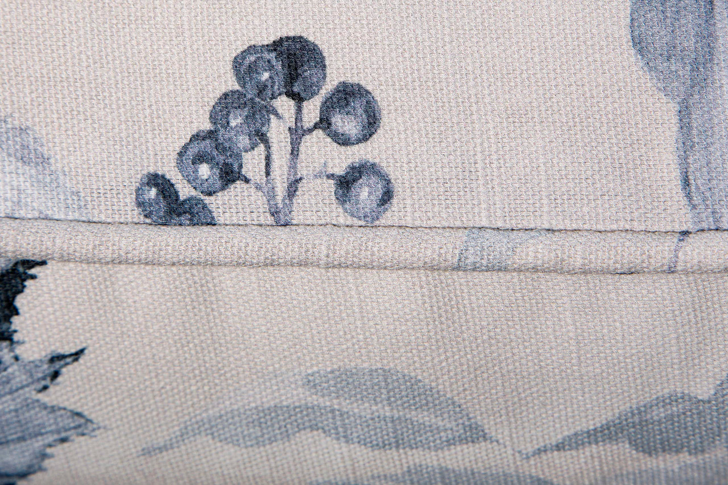 Maison d' Hermine Decorative Pillow Cover 100% Cotton, Toile Cushion Cover with Invisible Zipper for Bed, Living Room, Home Décor, Office, Sofa, The Miller - Denim - Spring/Summer (18"x18")