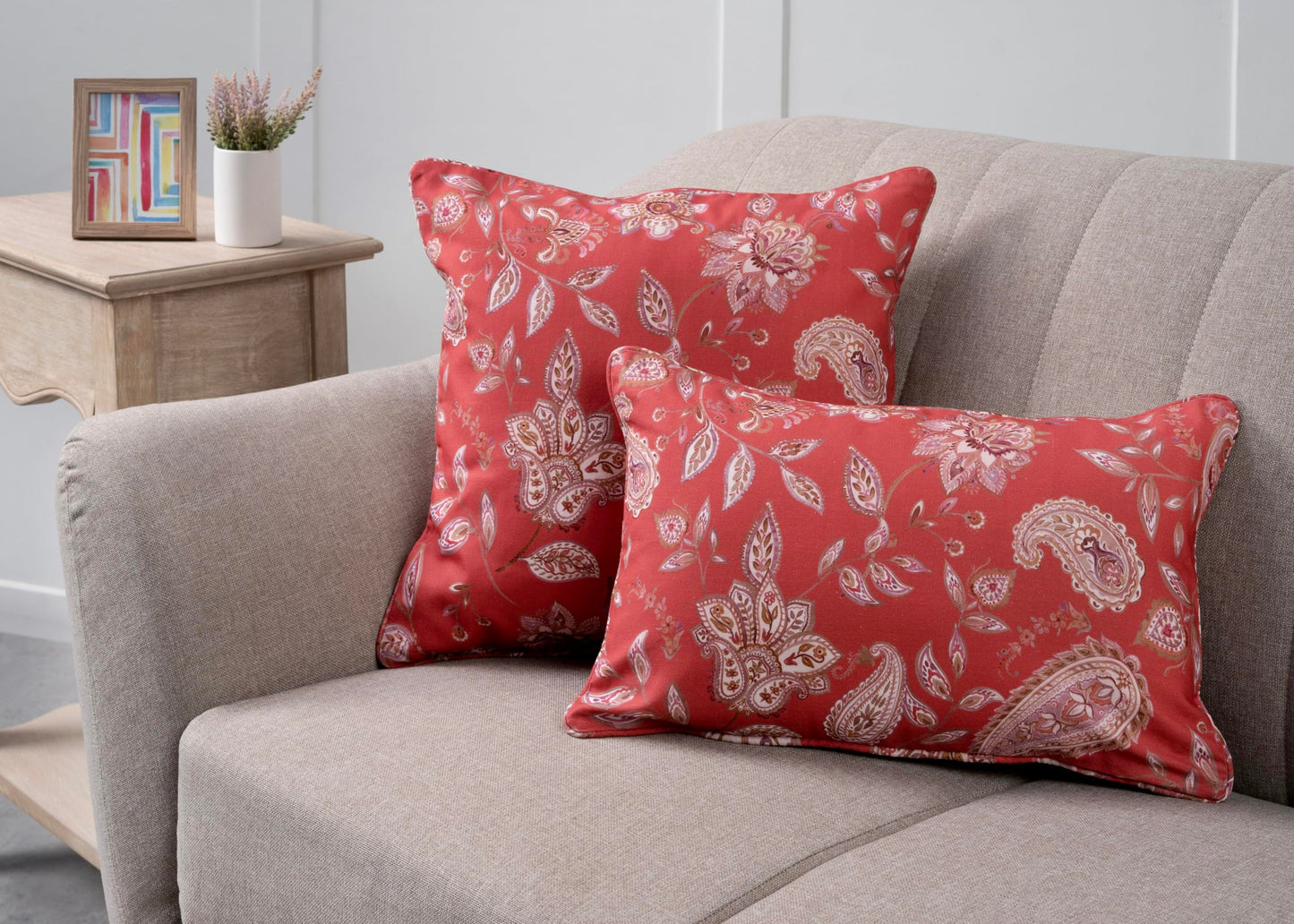 Maison d' Hermine Decorative Pillow Cover 100% Cotton, Toile Cushion Cover with Invisible Zipper for Bed, Living Room, Home Décor, Office, Sofa, The Miller - Denim - Spring/Summer (18"x18")