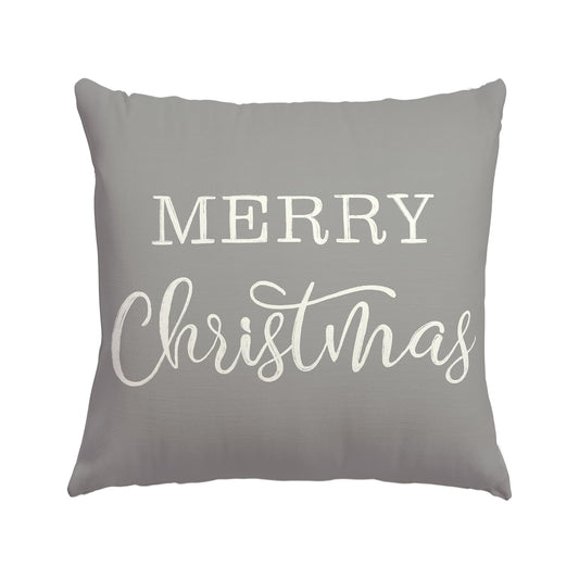 Grey Christmas Pillow Cover 18x18 Inch for Christmas Decorations Merry Christmas Throw Pillow Covers Winter Holiday Cushion Case Decoration for Sofa Couch