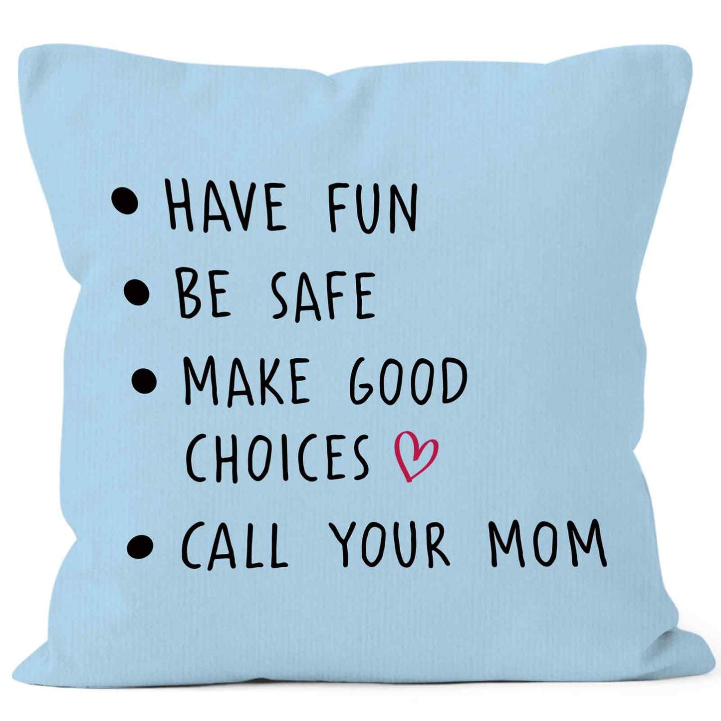 Call Your Mom Dorm Throw Pillow Covers 18x18, Boho Rainbow Decorative Square Pillow Cases for Couch Bed Sofa, Cute Decor Pillowcases for College Dorm Classroom Bedroom, Back to School Gifts