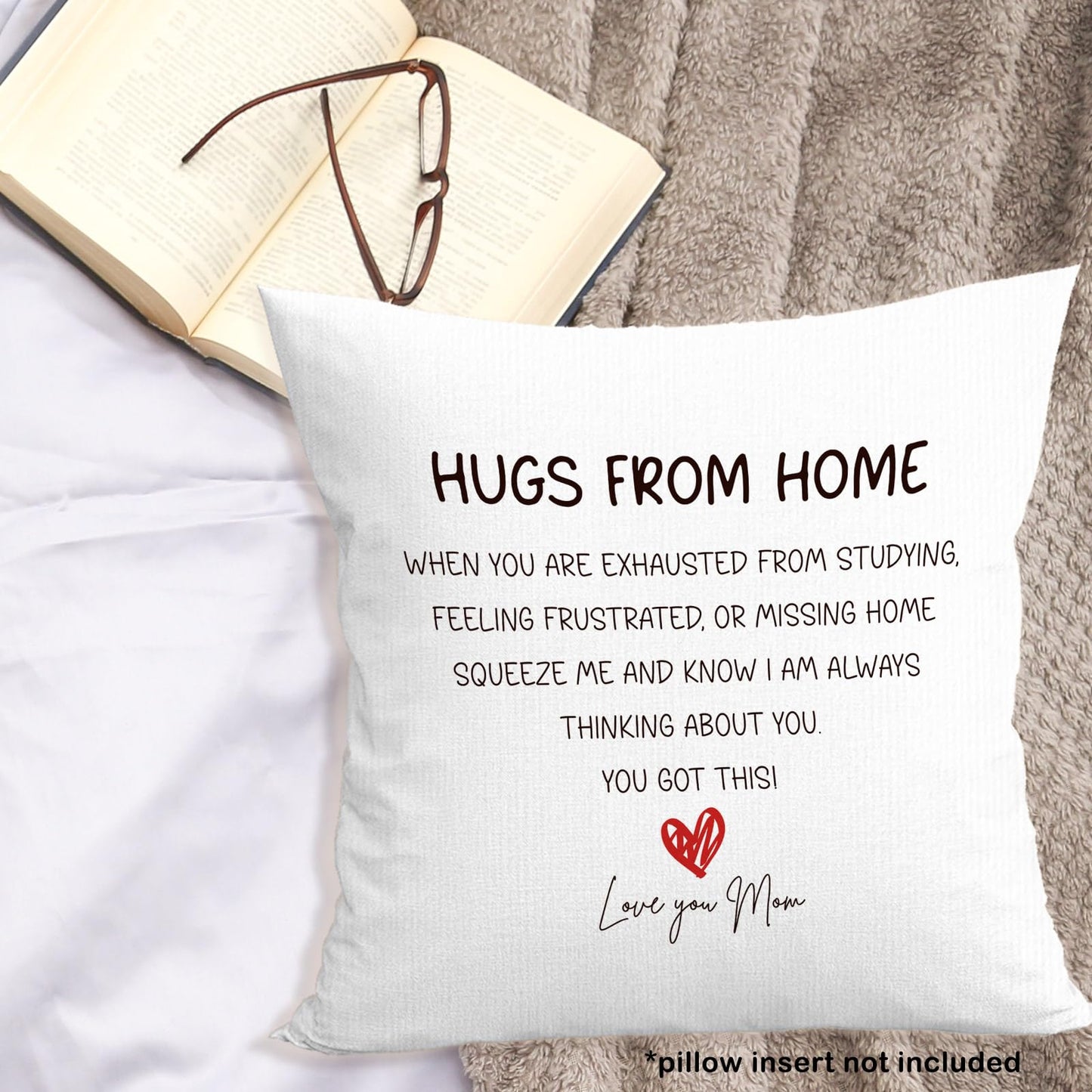 Call Your Mom Dorm Throw Pillow Covers 18x18, Boho Rainbow Decorative Square Pillow Cases for Couch Bed Sofa, Cute Decor Pillowcases for College Dorm Classroom Bedroom, Back to School Gifts