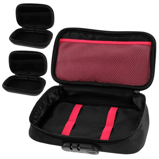 Locking Toy Storage Bag Portable Lockable Toy Storage Bag with 2 Mini EVA Zipper Boxes Lightweight Discreet Lockable Storage Toy Bag Box for Private Items Women Men (1)