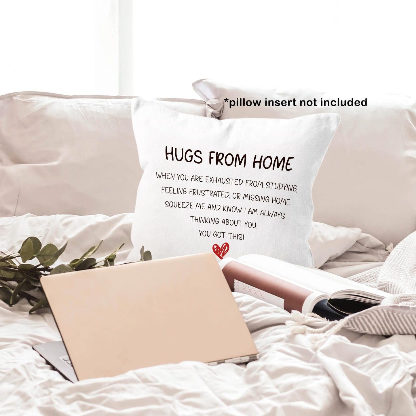 Call Your Mom Dorm Throw Pillow Covers 18x18, Boho Rainbow Decorative Square Pillow Cases for Couch Bed Sofa, Cute Decor Pillowcases for College Dorm Classroom Bedroom, Back to School Gifts
