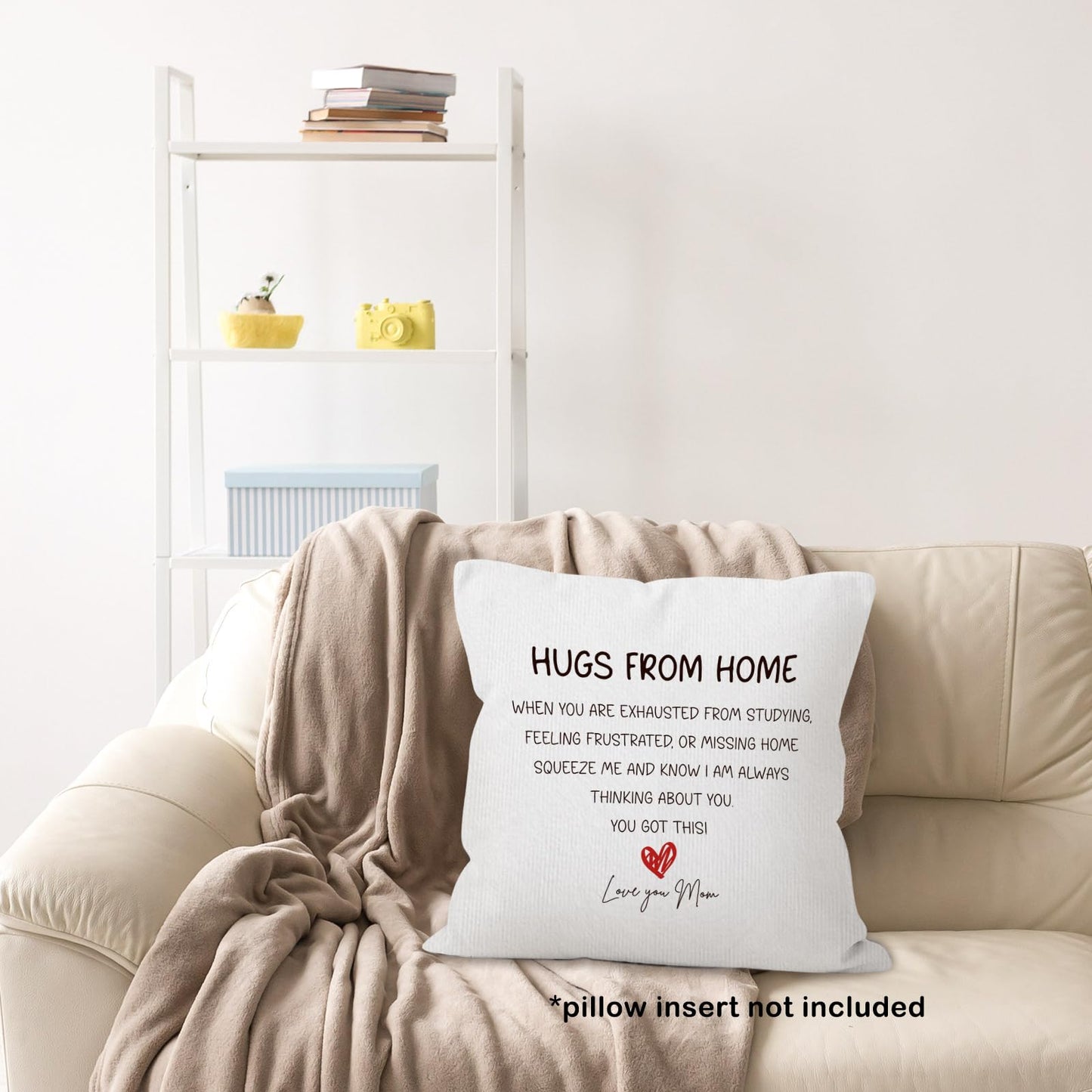 Call Your Mom Dorm Throw Pillow Covers 18x18, Boho Rainbow Decorative Square Pillow Cases for Couch Bed Sofa, Cute Decor Pillowcases for College Dorm Classroom Bedroom, Back to School Gifts
