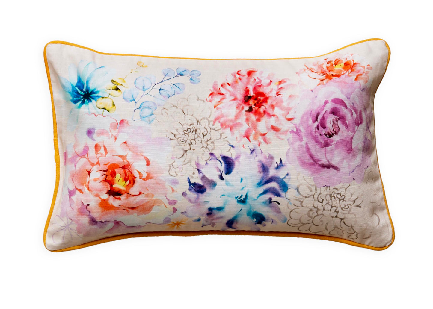 Maison d' Hermine Decorative Pillow Cover 100% Cotton, Toile Cushion Cover with Invisible Zipper for Bed, Living Room, Home Décor, Office, Sofa, The Miller - Denim - Spring/Summer (18"x18")