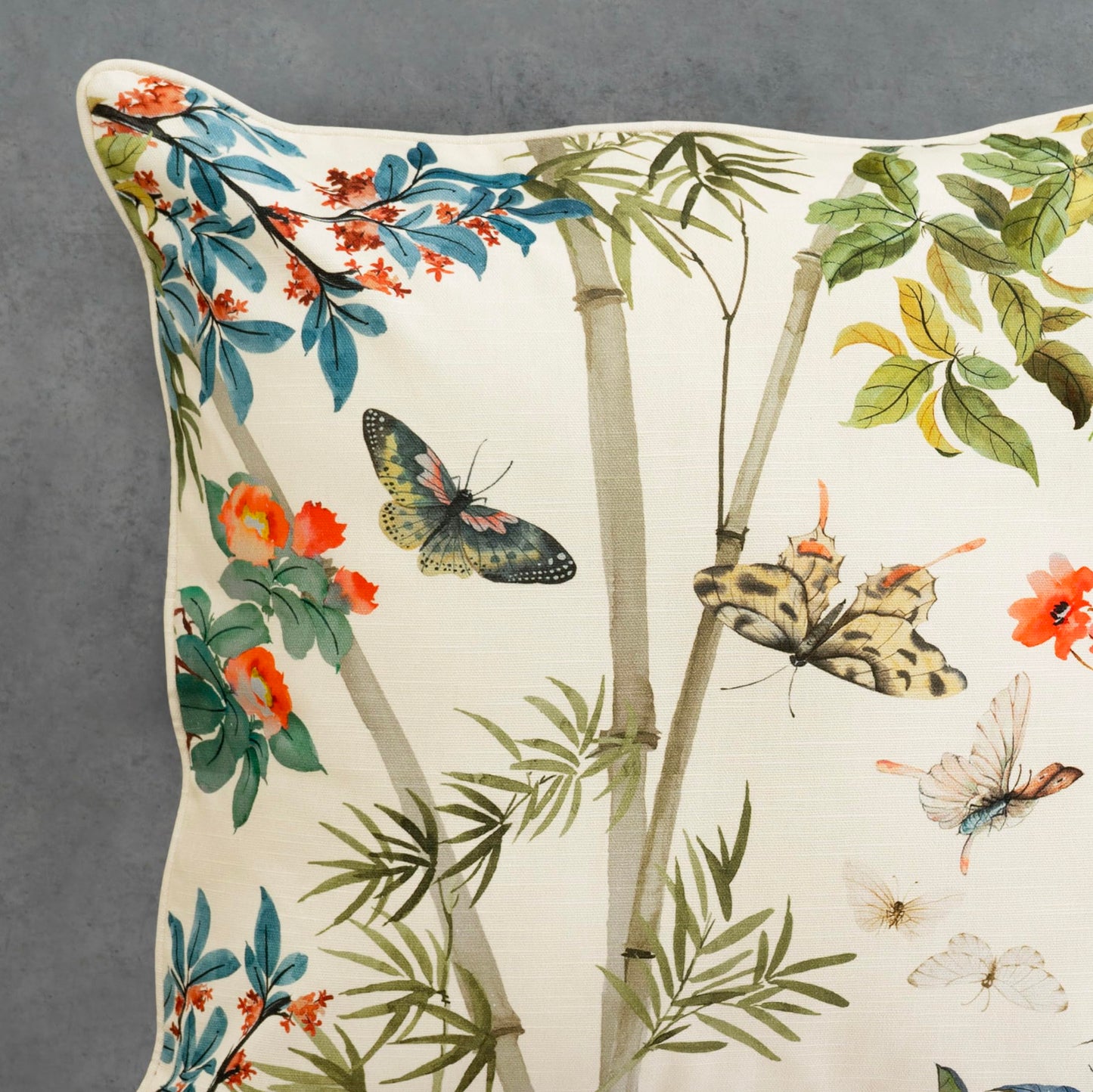 Maison d' Hermine Decorative Pillow Cover 100% Cotton, Toile Cushion Cover with Invisible Zipper for Bed, Living Room, Home Décor, Office, Sofa, The Miller - Denim - Spring/Summer (18"x18")