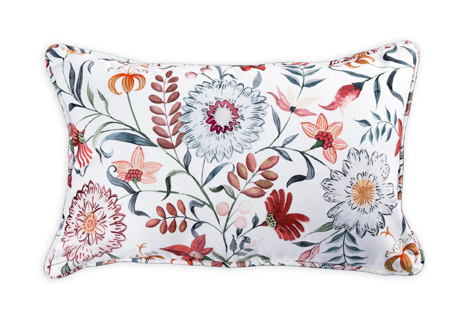 Maison d' Hermine Decorative Pillow Cover 100% Cotton, Toile Cushion Cover with Invisible Zipper for Bed, Living Room, Home Décor, Office, Sofa, The Miller - Denim - Spring/Summer (18"x18")