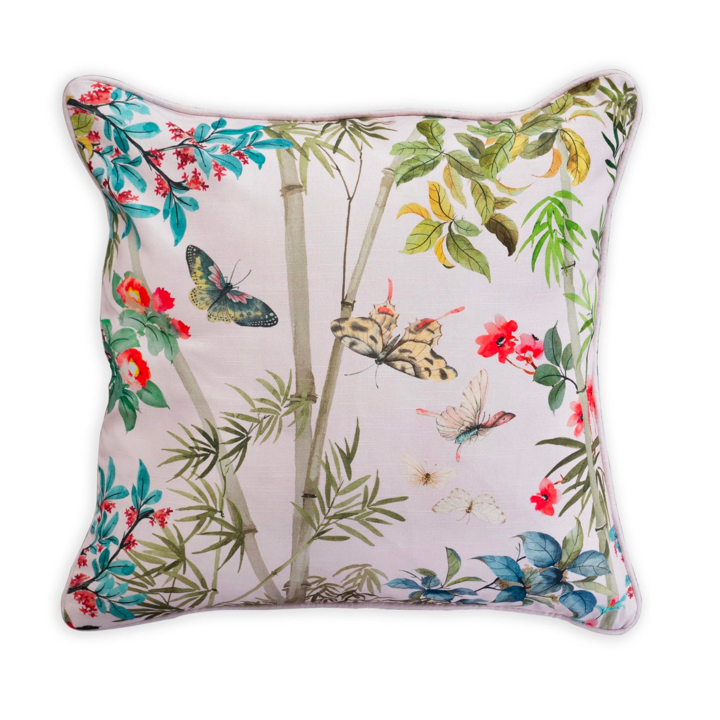 Maison d' Hermine Decorative Pillow Cover 100% Cotton, Toile Cushion Cover with Invisible Zipper for Bed, Living Room, Home Décor, Office, Sofa, The Miller - Denim - Spring/Summer (18"x18")