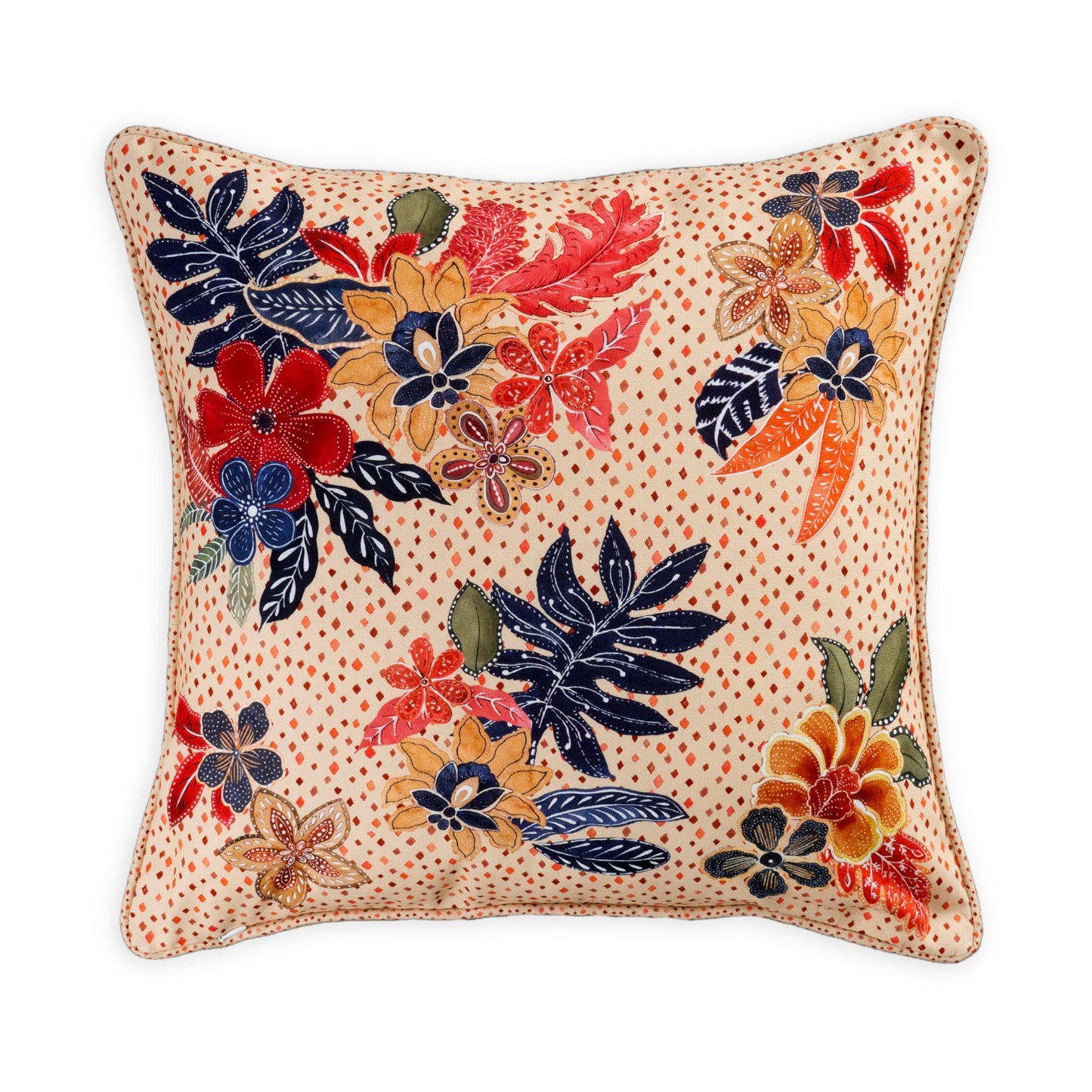 Maison d' Hermine Decorative Pillow Cover 100% Cotton, Toile Cushion Cover with Invisible Zipper for Bed, Living Room, Home Décor, Office, Sofa, The Miller - Denim - Spring/Summer (18"x18")