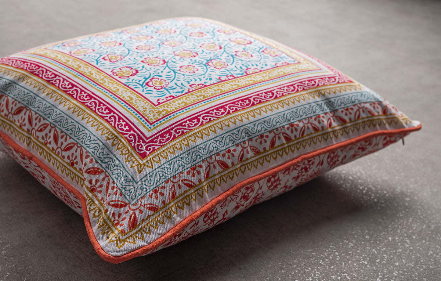 Maison d' Hermine Decorative Pillow Cover 100% Cotton, Toile Cushion Cover with Invisible Zipper for Bed, Living Room, Home Décor, Office, Sofa, The Miller - Denim - Spring/Summer (18"x18")