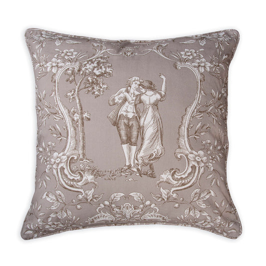 Maison d' Hermine Decorative Pillow Cover 100% Cotton, Toile Cushion Cover with Invisible Zipper for Bed, Living Room, Home Décor, Office, Sofa, The Miller - Denim - Spring/Summer (18"x18")
