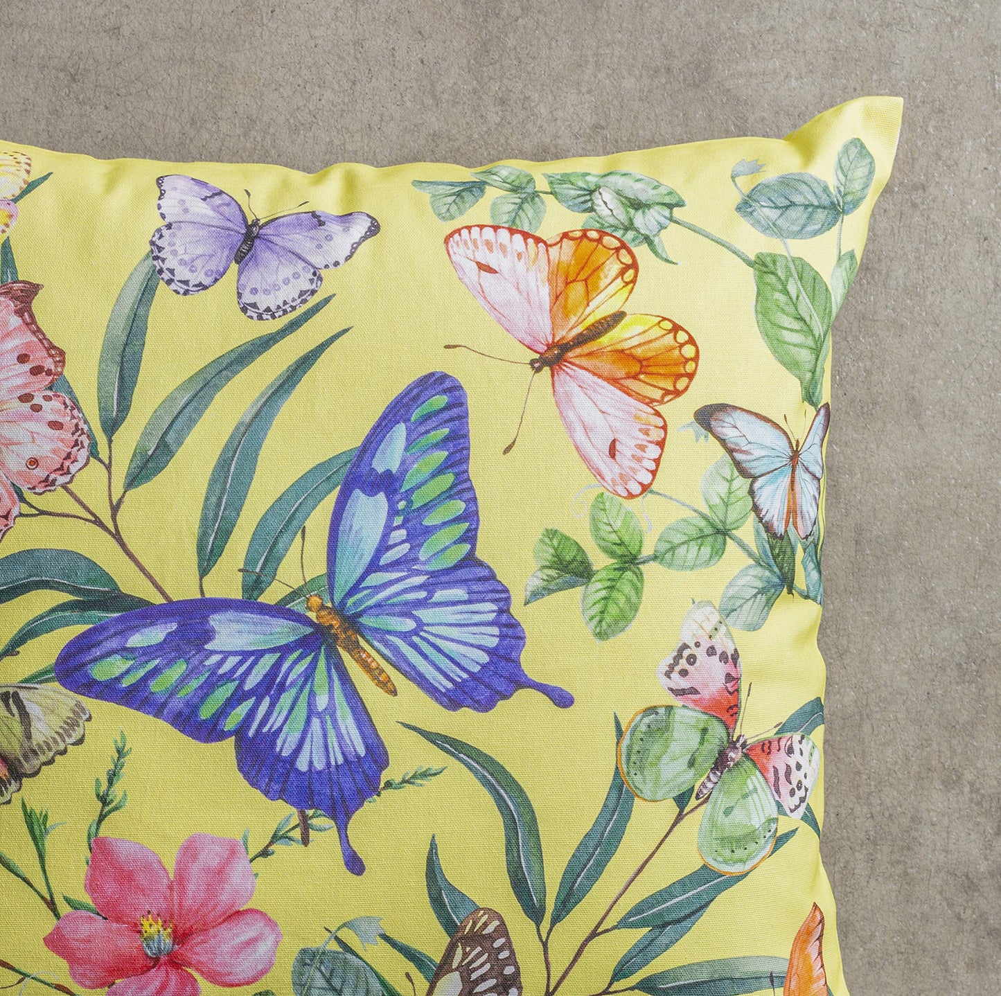 Maison d' Hermine Decorative Pillow Cover 100% Cotton, Toile Cushion Cover with Invisible Zipper for Bed, Living Room, Home Décor, Office, Sofa, The Miller - Denim - Spring/Summer (18"x18")